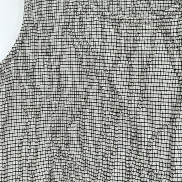 Cut Loose Textured Windowpane Ruffle Hem Tunic Dress With Pocket Size Medium M - Picture 3 of 6